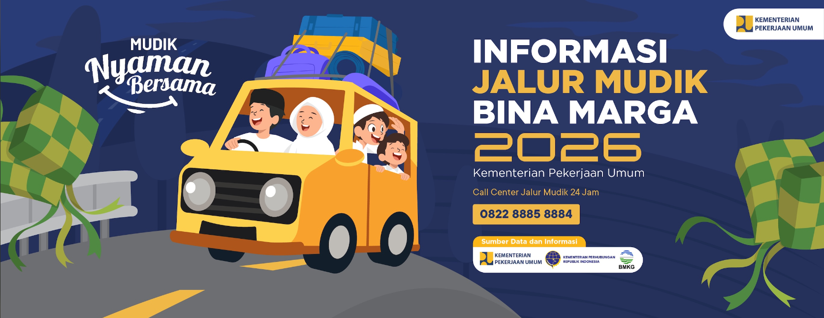 Informasi Jalur Mudik Bina Marga 2026