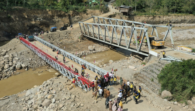 Jembatan Bailey Krueng Pelang Aceh Tengah Sudah Fungsional, Kementerian PU Imbau Warga Patuhi Batas Beban demi Keselamatan