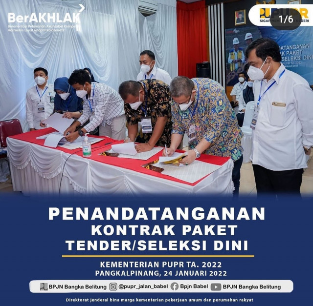 PENANDATANGAN KONTRAK PAKET TENDER/SLEKSI DINI