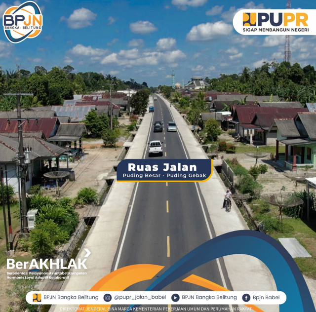 RUAS JALAN PUDING GEBAK – PUDING BESAR KABUPATEN BANGKA