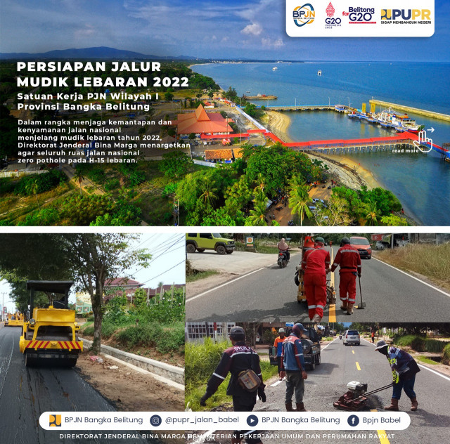 PERSIAPAN JALUR MUDIK LEBARAN PJN WILAYAH 1 PROVINSI BANGKA BELITUNG