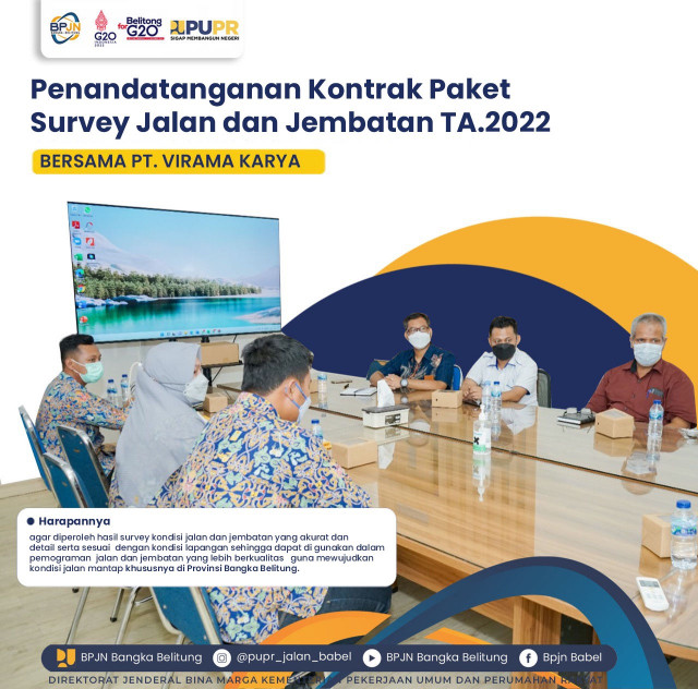 PENANDATANGAN KONTRAK PAKET SURVEY JALAN DAN JEMBATAN TA.2022