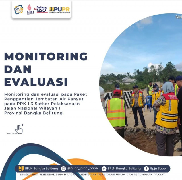 MONITORING DAN EVALUSI PERGANTIAN JEMBATAN AIR KANYUT PPK 1.3