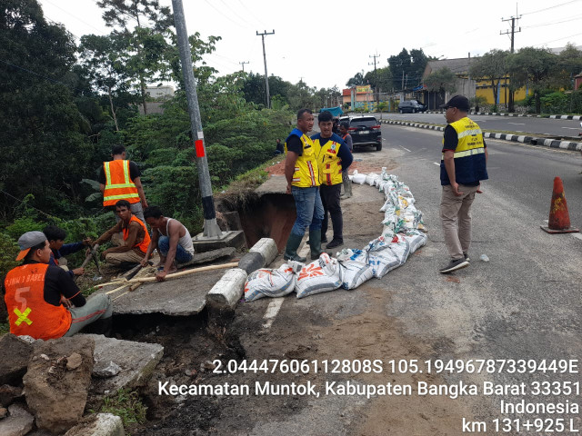 GERAK CEPAT BPJN BABEL TERHADAP KERUSAKAN JALAN