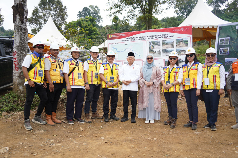 Kunjungan Wapres Ke IJD Akses Wisat Situ Gede, Kab. Bogor