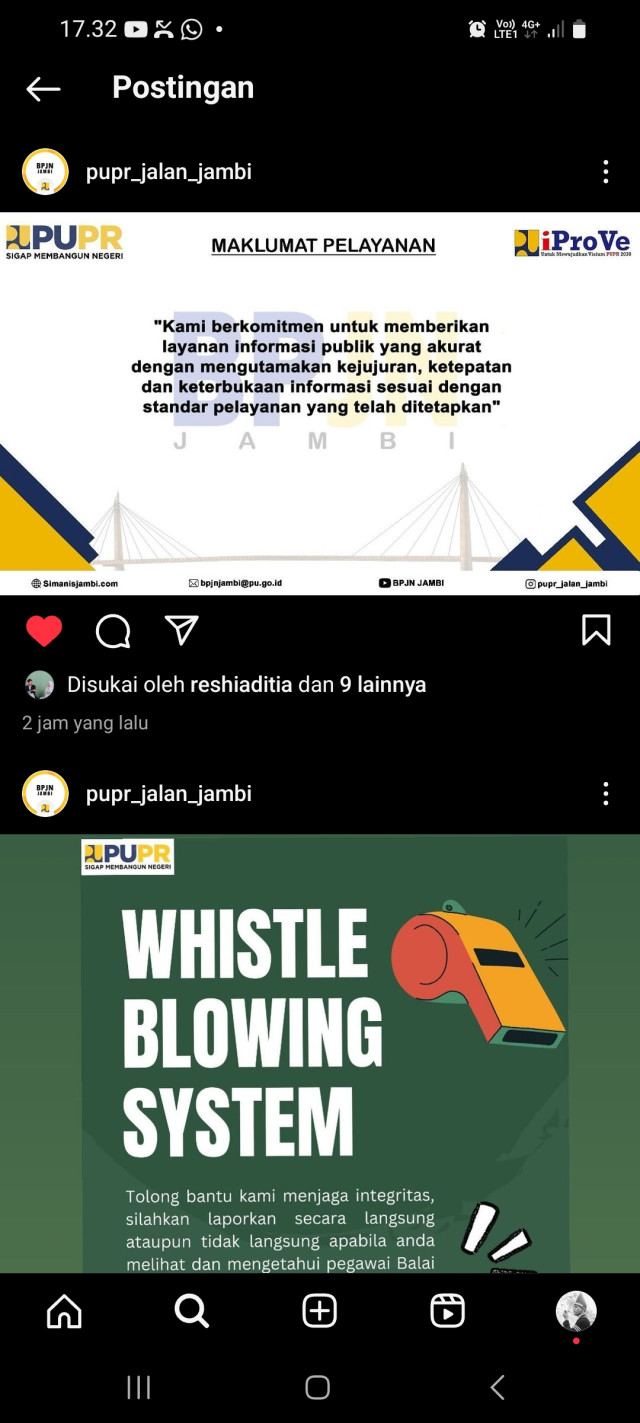 Bukti Dukung Screenshoot Maklumat BPJN Jambi