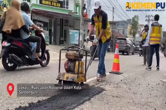 Perbaikan Jalan Berlubang di Jalan Nasional Rampung, BPJN Jambi Pastikan Aman Dilalui Pemudik