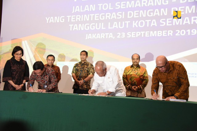 Pembangunan Tol Semarang – Demak Terintegrasi Tanggul Laut Dimulai