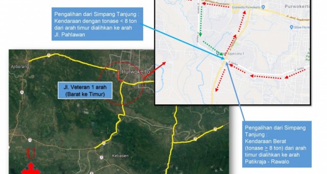 Informasi Perbaikan Jalan Veteran Purwokerto