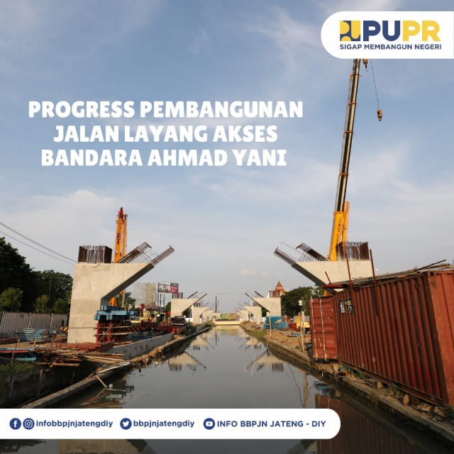 Progress Pembangunan Jalan Layang Akses Bandara Jenderal Ahmad Yani Semarang