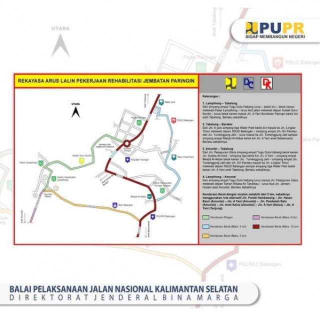 Rekayasa Lalu Lintas Rehabilitasi Jembatan Paringin