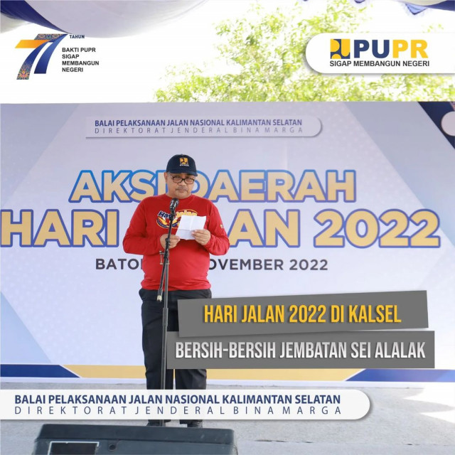 Hari Jalan 2022 Di Kalsel Bersih-Bersih Jembatan Sei Alalak