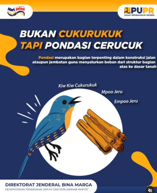 Bukan cukurukuk tetapi pondasi cerucuk