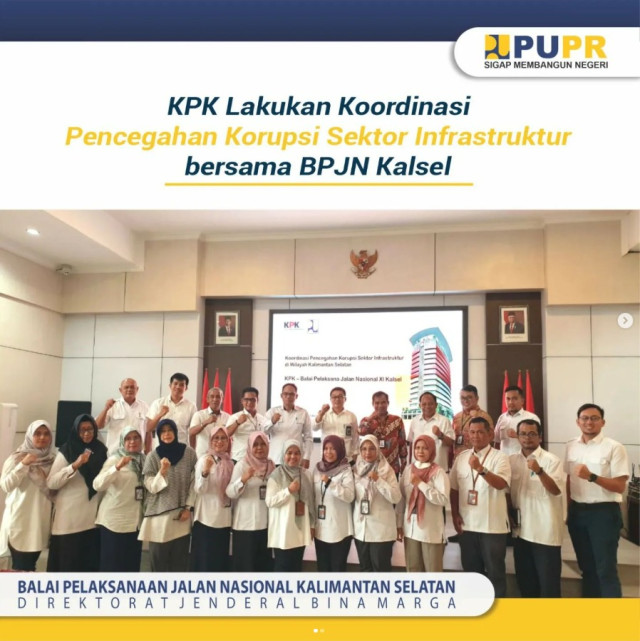 KPK Lakukan Koordinasi Pencegahan Korupsi Sektor Infrastruktur bersama BPJN Kalsel