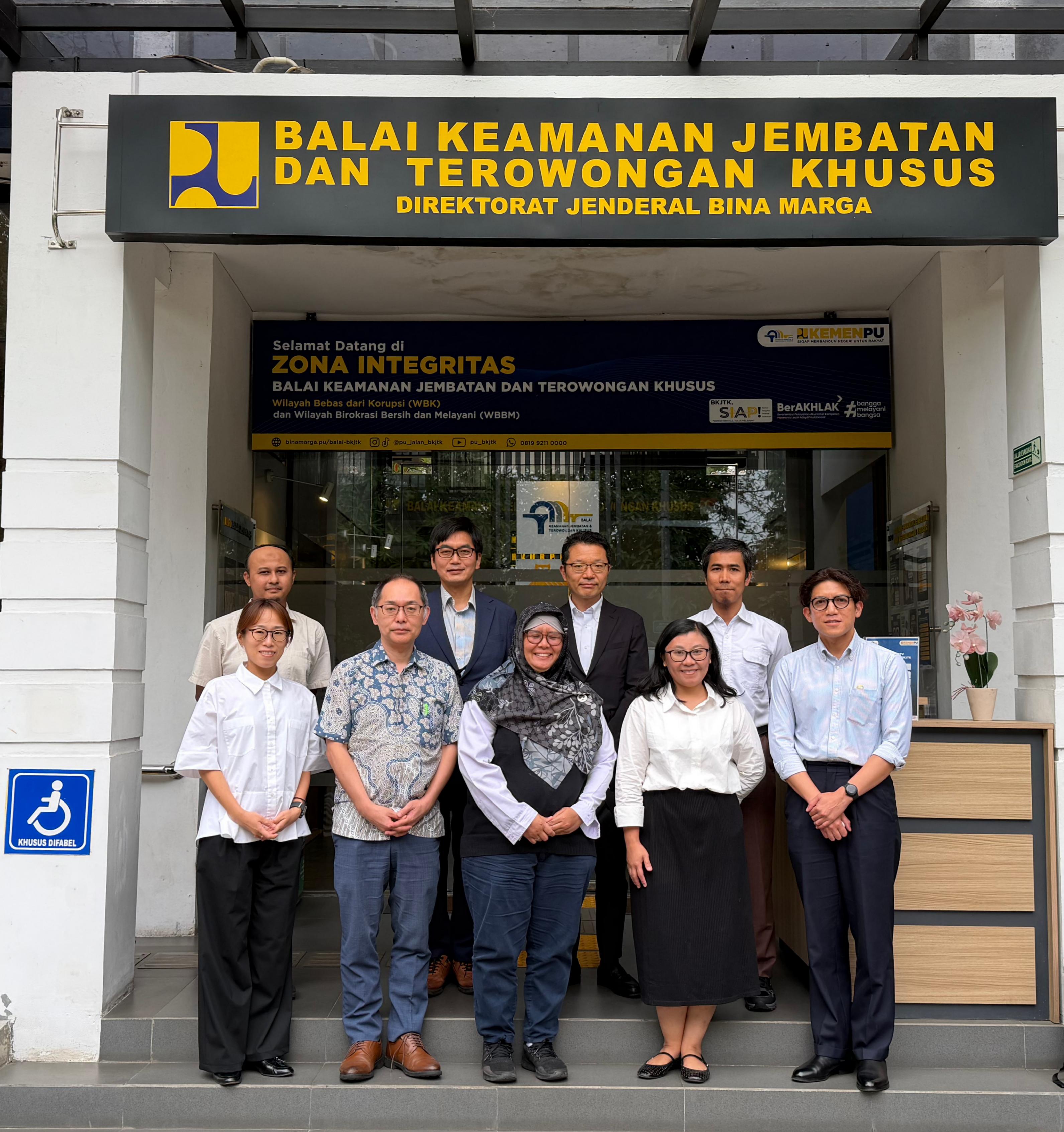 Kunjungan JICA ke Balai Keamanan Jembatan dan Terowongan Khusus