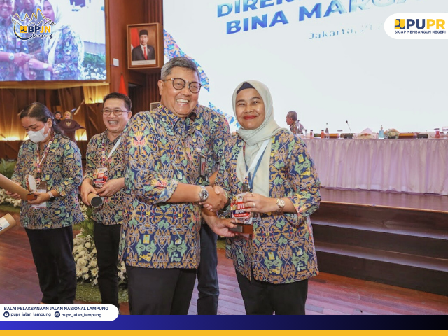 BPJN Lampung Terima Penghargaan Atas Komitmen Penyebaran Informasi Liputan Mudik Lebaran 2024