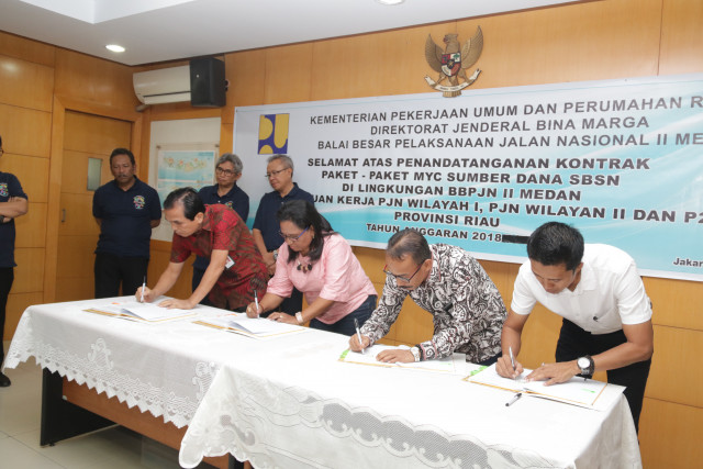 Paket Pemeliharaan Jalan Provinsi Riau Ditandatangani