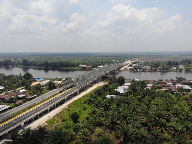 Pembangunan Duplikasi Jembatan NILO di Lintas Timur Riau, Rampung.