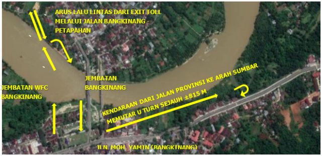 Alternatif Usulan Pembangunan Bundaran pada Exit Toll Ruas Jln. MOH. YAMIN (BANGKINANG)