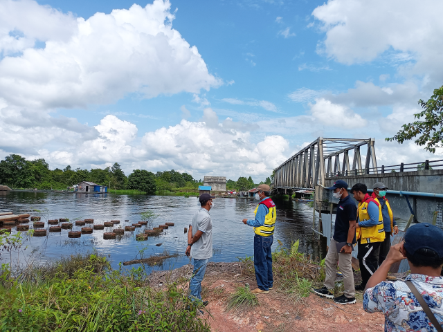 Visit Konstruksi Jembatan Sungai Arut - Kalimantan Tengah