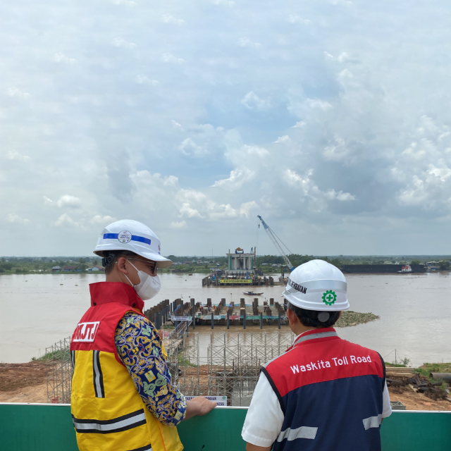 Inspeksi Lapangan 6 Bulanan Pelaksanaan Konstruksi Jembatan Musi Jalan Tol Kayuagung – Palembang – Betung.