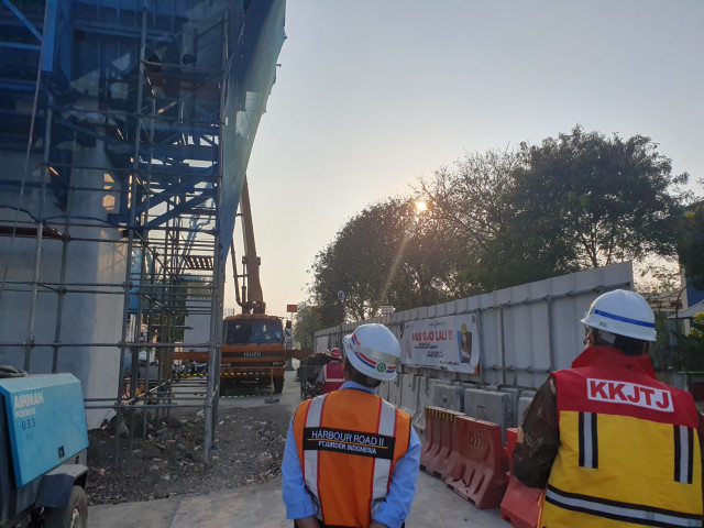 Inspeksi Pelaksanaan Konstruksi 6 (Enam) Bulanan Jembatan Tipikal Single Box Girder pada Jalan Tol Ancol Timur – Pluit (Elevated) Section Harbour Road II (Tahap 1).