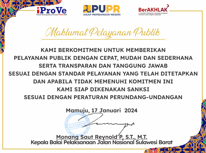 MAKLUMAT PELAYANAN PUBLIK