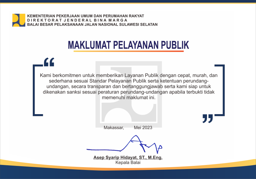 Maklumat Pelayanan Publik