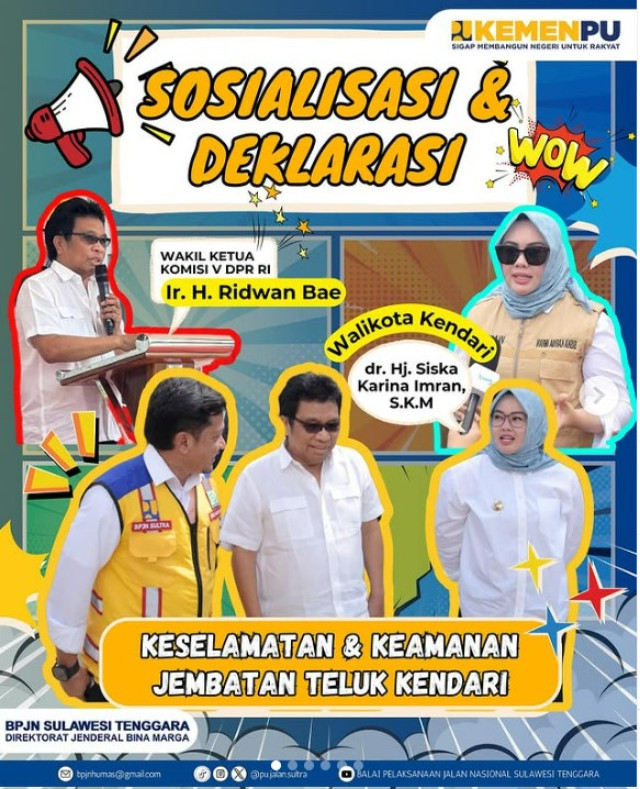 SOSIALISAI DAN DEKLARASI KESELAMATAN DAN JEMBATAN TELUK KENDARI