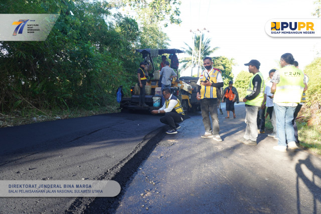 Kunjungan Kerja Kepala Balai Pelaksanaan Jalan Nasional Sulawesi Utara Pada Peket Preservasi Jalan Kepulauan Sangihe