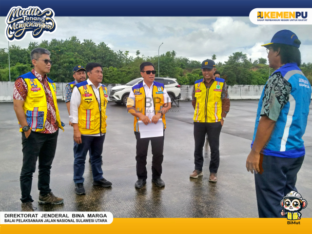 Kepala BPJN Sulawesi Utara damping Tim Pemantauan Kesiapan Jalur Mudik Lebaran 2025 di Provinsi Sulawesi Utara.