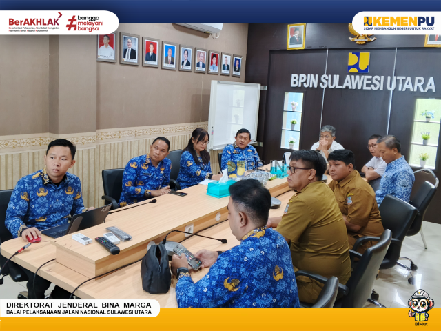 BPJN Sulawesi Utara Lakukan Rapat Koordinasi Terkait Pembanguanan di Kota Manado