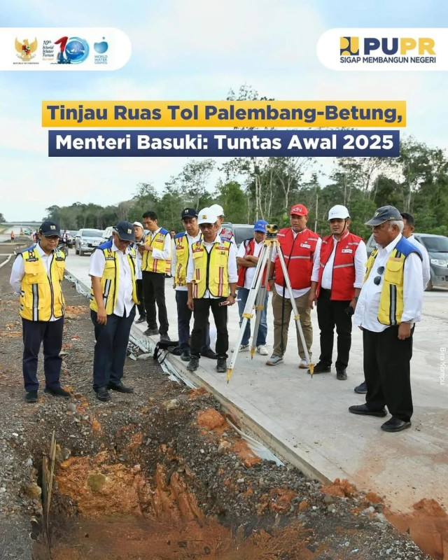 Tinjau Ruas Tol Palembang - Betung