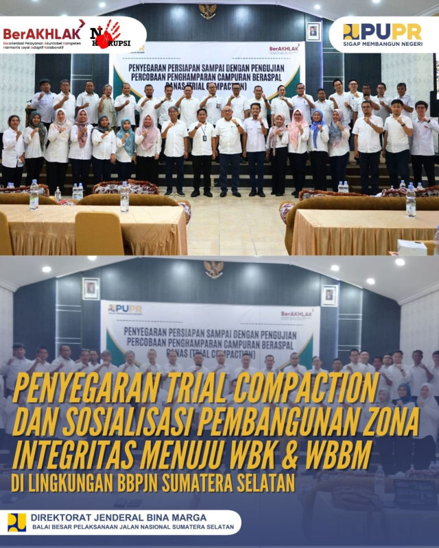 Gelar Penyegaran Trial Compaction dan Sosialisasi Pembangunan ZI Menuju WBK & WBBM