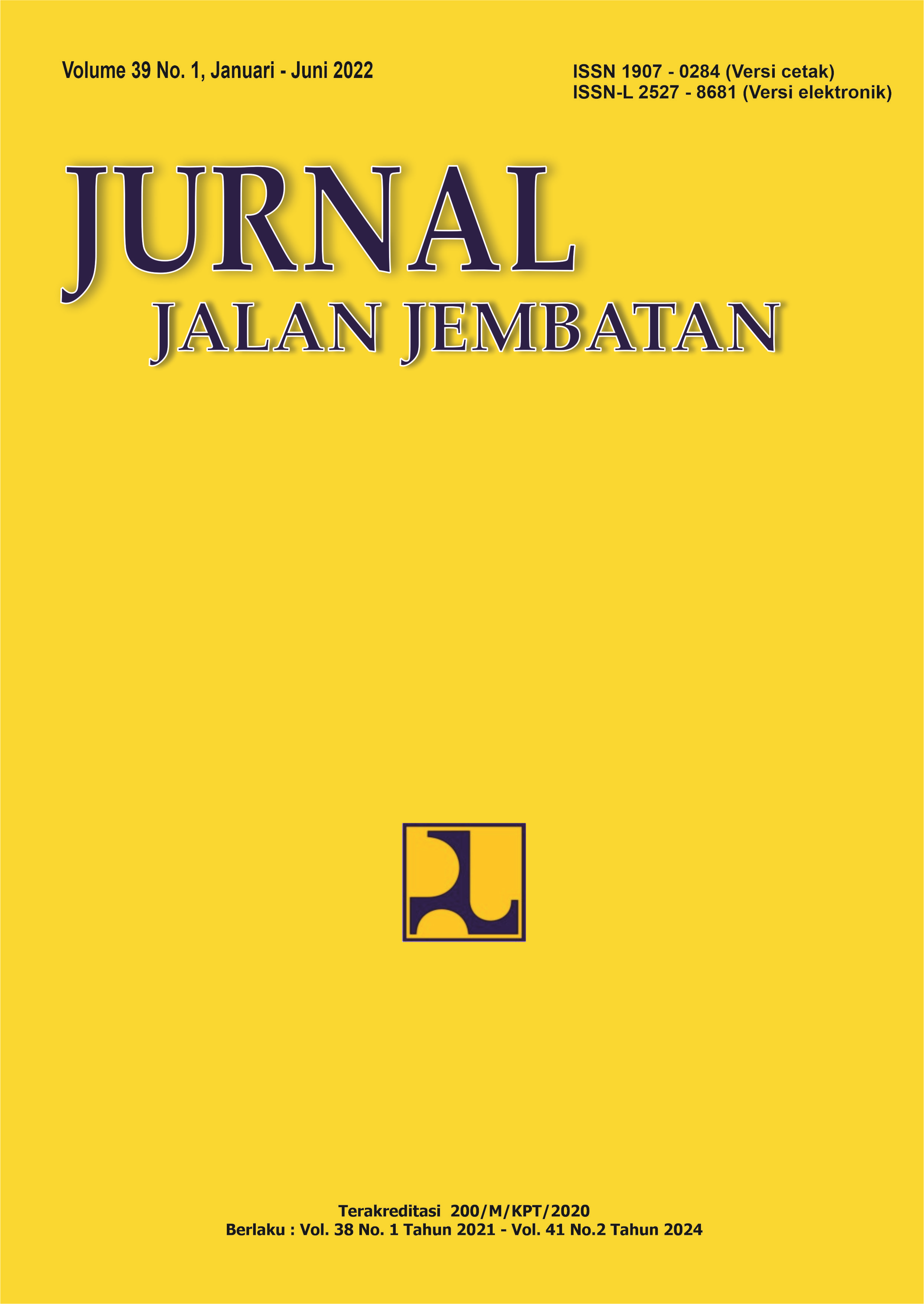 Jurnal Jalan-Jembatan Volume 39 No.1 Januari-Juni 2022