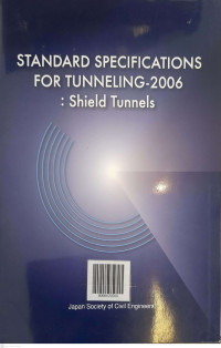 Image of STANDARD SPESIFICATIONS FOR TUNNELING - 2006: Shield Tunnels