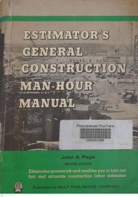 Image of Estimatimator's General Construction Man-Hour Manual