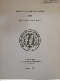 Image of Implemantation Manual for Quality Assurance