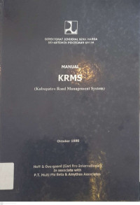 Image of MANUAL KRMS (Kabupaten Road Management Systems)
