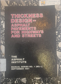 Image of MS-1 Thickness Design-Asphalt Pavements Structures for Highways and Streets