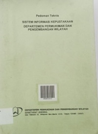 Image of Pedoman Teknis Sistem Informasi Kepustakaan Permukiman dan Pengembangan Wilayah