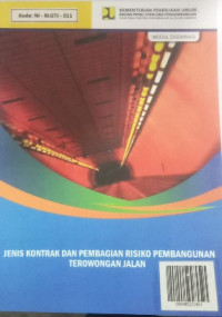 Image of Jenis Kontrak dan Pembagian  Risiko Pembangunan Terowongan Jalan