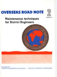 Image of Maintenance Techniques for District Engineers