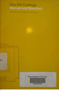 Image of ZINC DIE CASTINGS: Manual and Directory
