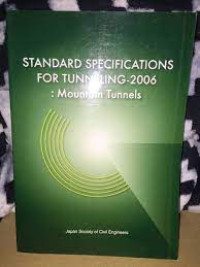 Image of STANDARD SPESIFICATIONS FOR TUNNELING-2006: Mountain Tunnels