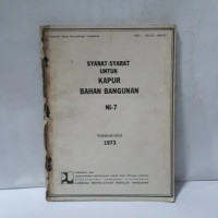 Image of SYARAT-SYARAT UNTUK KAPUR BAHAN BANGUNAN (NI-7)