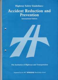 Highway Safety Guidelines: Accident Reduction and Prevention