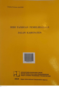 Seri Panduan Pemeliharaan Jalan Kabupaten