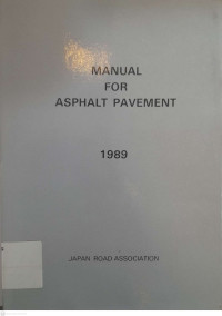 JRA : Manual for Asphalt Pavement