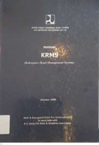 MANUAL KRMS (Kabupaten Road Management Systems)